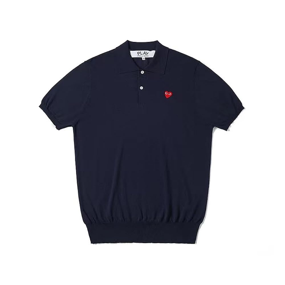 Amazon | ポロシャツ 半袖 メンズ ロゴ PL AY ニット 編み物 夏